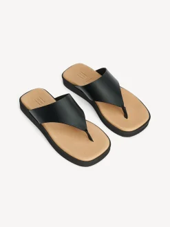 By Malene Birger Shoes^Marisol Leather Sandals Black