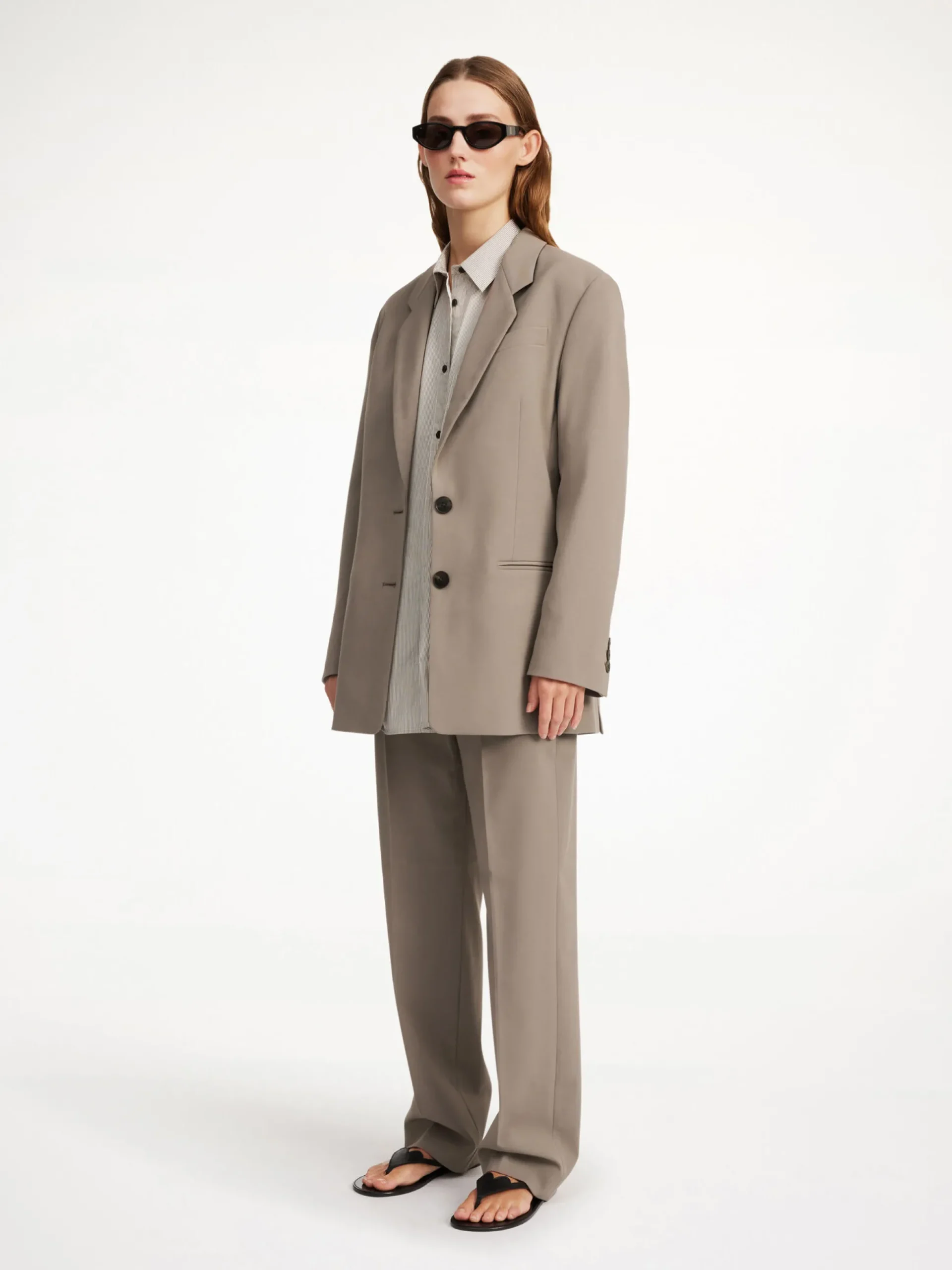By Malene Birger Blazers^Ophie Single-breasted Blazer Shitake
