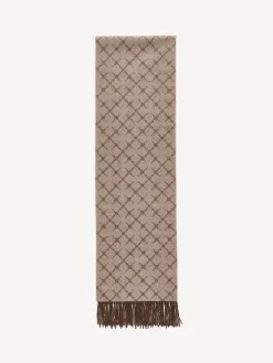 By Malene Birger Scarves^Ortega Cashmere-blend Scarf Grey Brown Melange