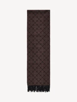 By Malene Birger Scarves^Ortega Cashmere-blend Scarf Dark Chokolate