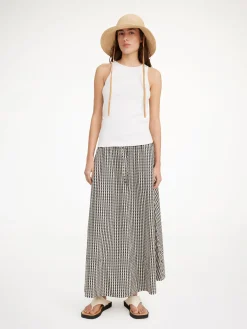 By Malene Birger Skirts^Pheobes Organic Cotton Skirt Black monogram