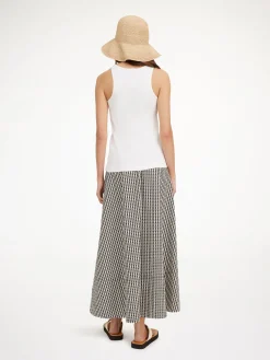 By Malene Birger Skirts^Pheobes Organic Cotton Skirt Black monogram