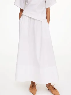 By Malene Birger Skirts^Pheobes Organic Cotton Skirt Pure White
