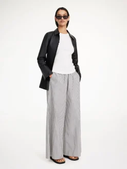 By Malene Birger Trousers^Pisca Organic Cotton Trousers Navy stripe