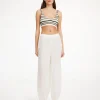 By Malene Birger Knitwear^Reggie Bralette Black stripe