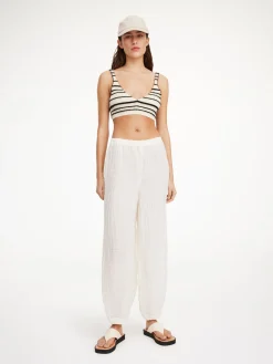 By Malene Birger Knitwear^Reggie Bralette Black stripe