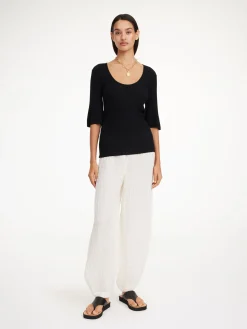By Malene Birger Knitwear^Remona Ribbed-knit Top Black