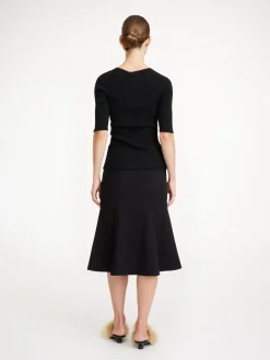 By Malene Birger Knitwear^Remoni Merino Wool Top Black