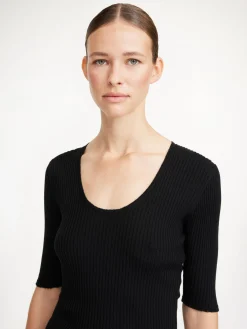By Malene Birger Knitwear^Remoni Merino Wool Top Black