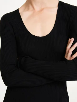 By Malene Birger Knitwear^Rinah Merino Wool Top Black
