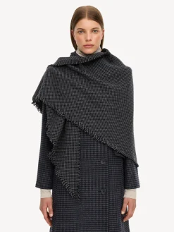 By Malene Birger Scarves^Scarpenna Checked Scarf Houndstooth