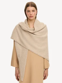 By Malene Birger Scarves^Scarpenna Ribbed Scarf Twill Beige