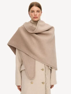 By Malene Birger Scarves^Scarpenna Wool Scarf Grey Brown Melange