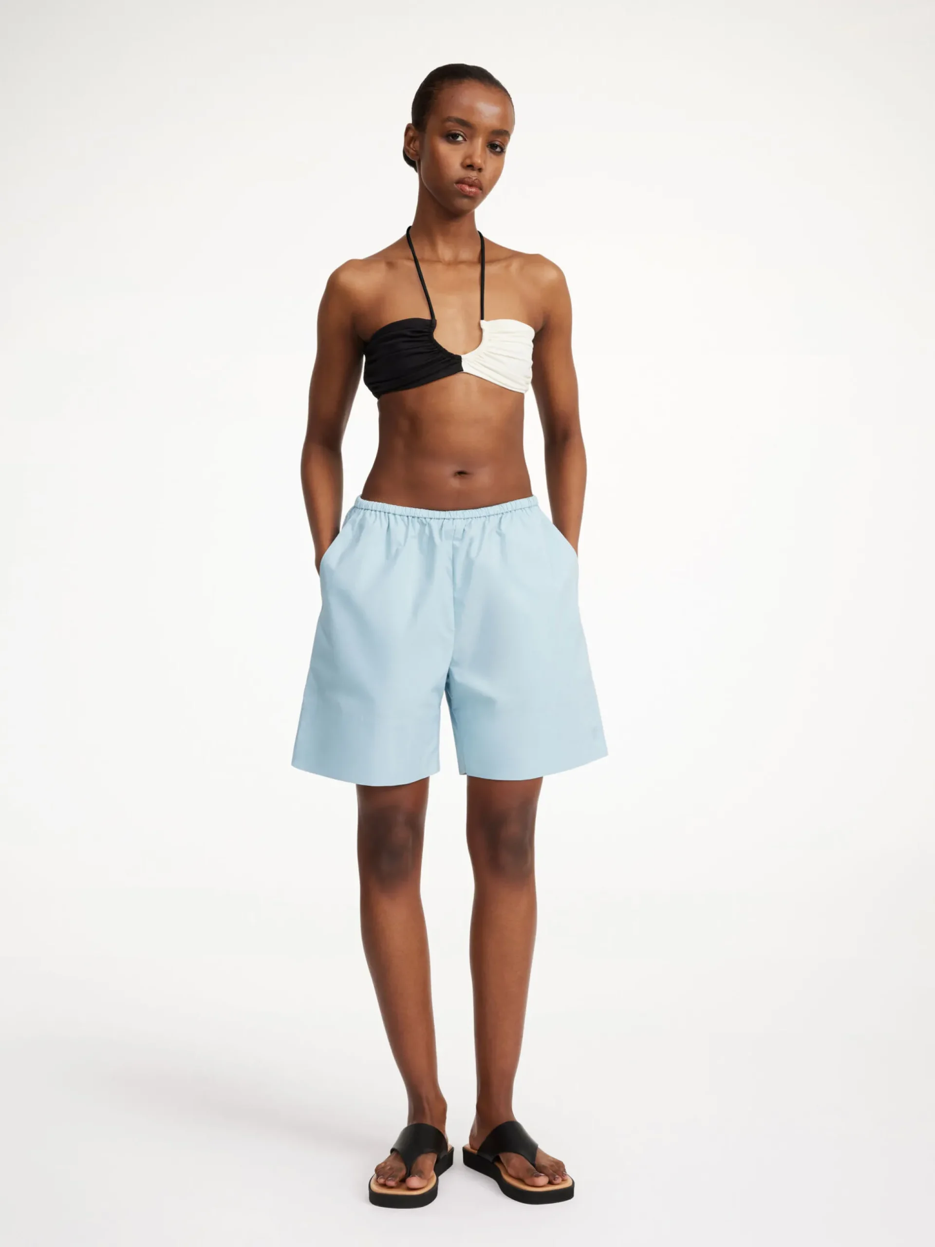 By Malene Birger Swimwear^Seabay Bikini Top Block stripe black white