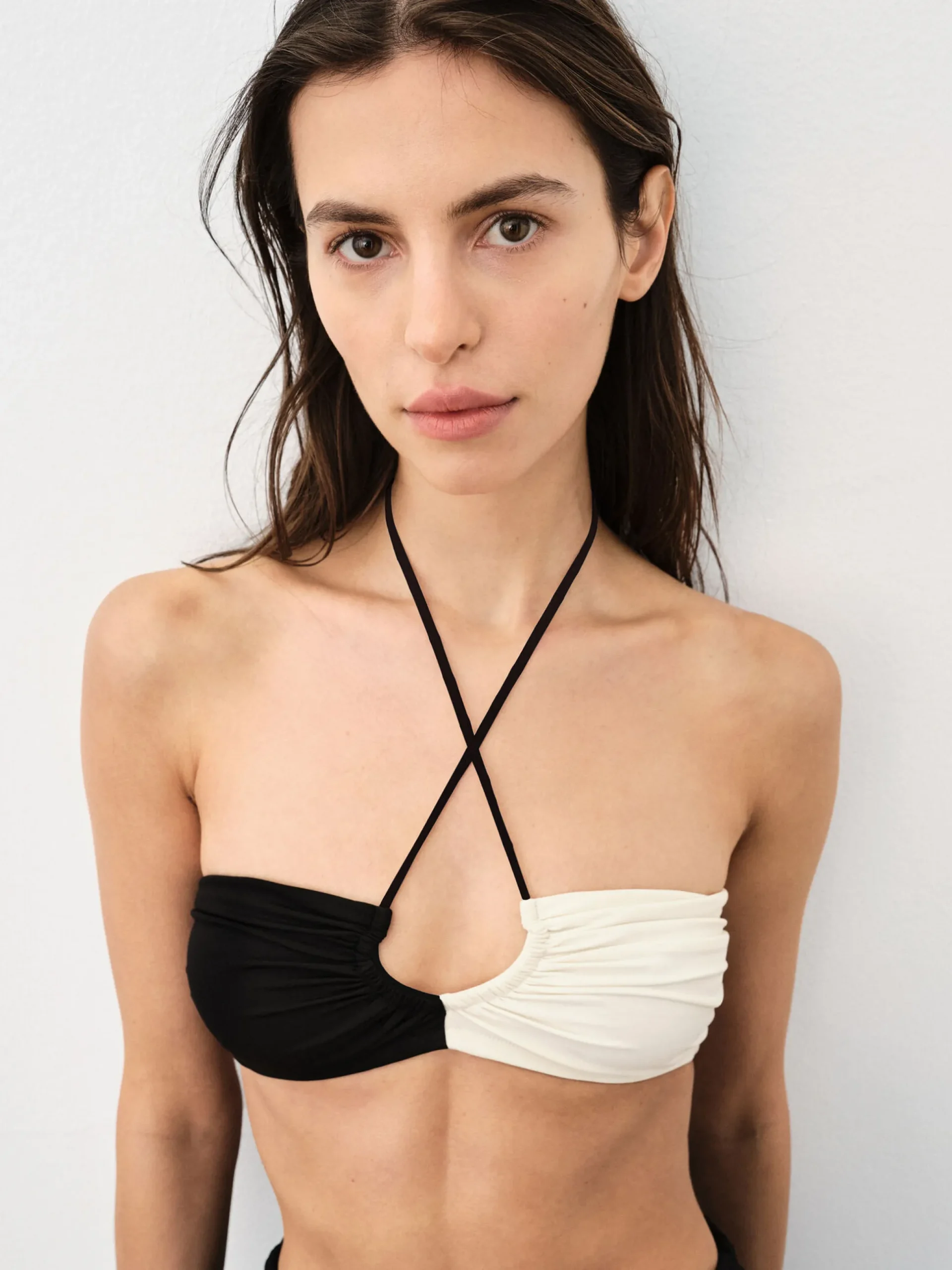 By Malene Birger Swimwear^Seabay Bikini Top Block stripe black white