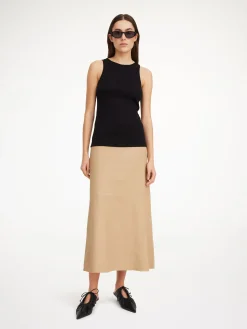 By Malene Birger Skirts^Simoas Leather Skirt Sand Beige