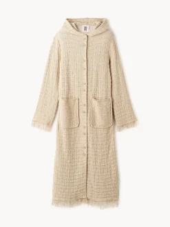 By Malene Birger Knitwear^Tallula Hooded Coat Oyster Gray