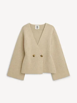 By Malene Birger Knitwear^Tinley Wool Cardigan Twill Beige