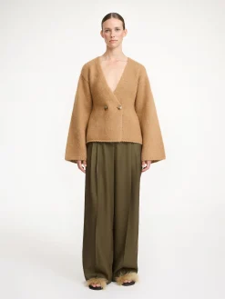 By Malene Birger Knitwear^Tinley Wool-blend Cardigan Tobacco Brown