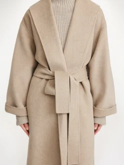 By Malene Birger Coats & Jackets^Trullem Wool Coat Grey Brown Melange