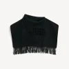 By Malene Birger Scarves^Turtla Wool Fringe Bib Black