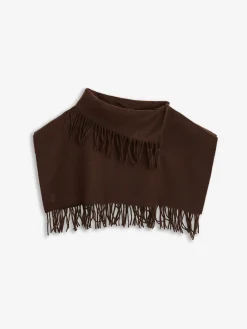 By Malene Birger Scarves^Turtla Wool Fringe Bib Coffee Bean