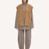 By Malene Birger Blazers^Veronicas Reversible Shearling Vest Tobacco Brown