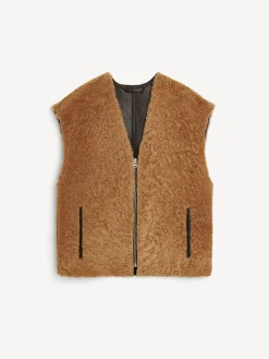 By Malene Birger Blazers^Veronicas Reversible Shearling Vest Tobacco Brown
