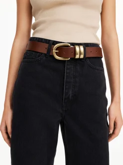 By Malene Birger Belts^Zoira Leather Belt Dark Brown